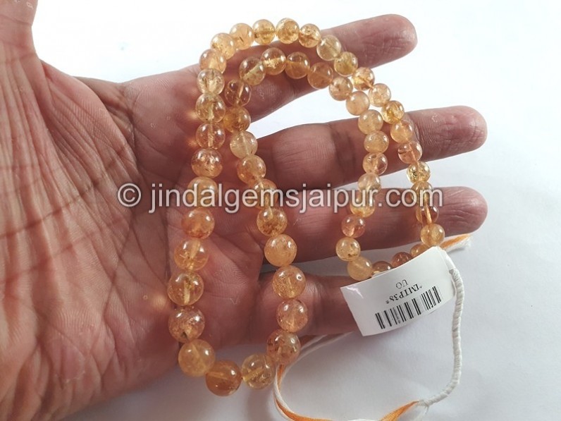 Imperial Topaz Smooth Balls Beads