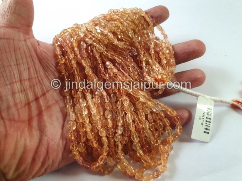 Imperial Topaz Smooth Oval Beads