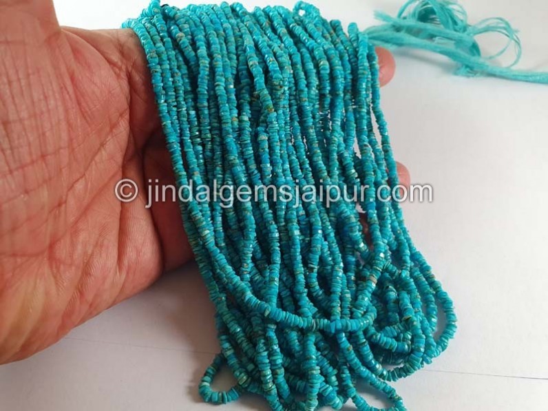 Turquoise Smooth Tyre Shape Beads