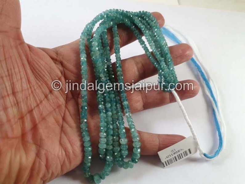 Grandidierite Faceted Roundelle Beads