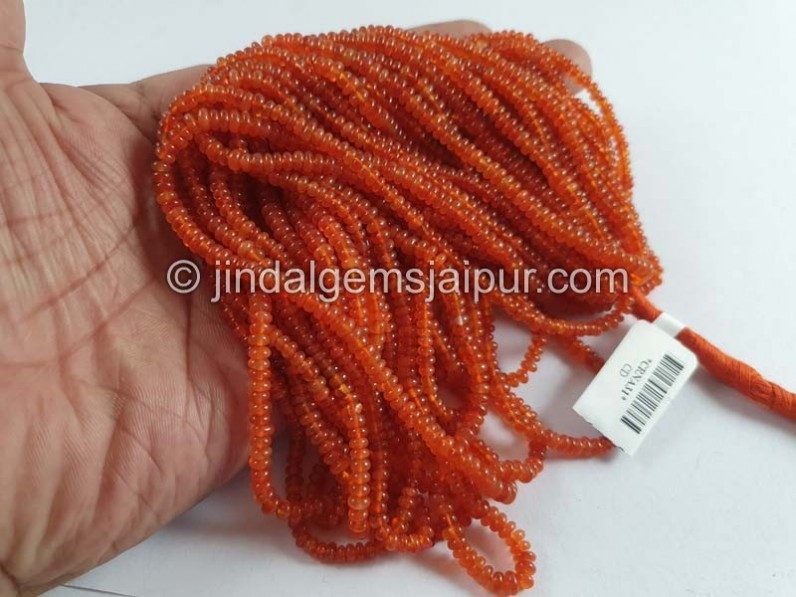 Carnelian Smooth Roundelle Beads