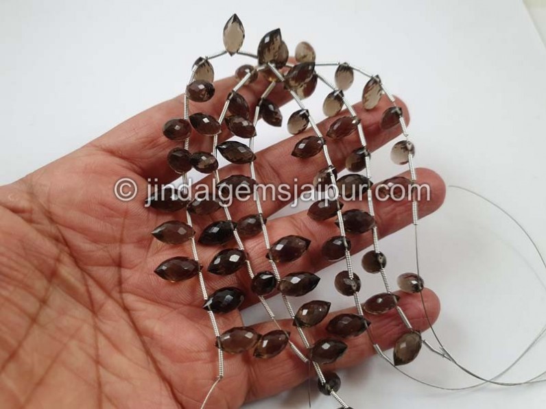 Smoky Quartz Dew Drops Beads