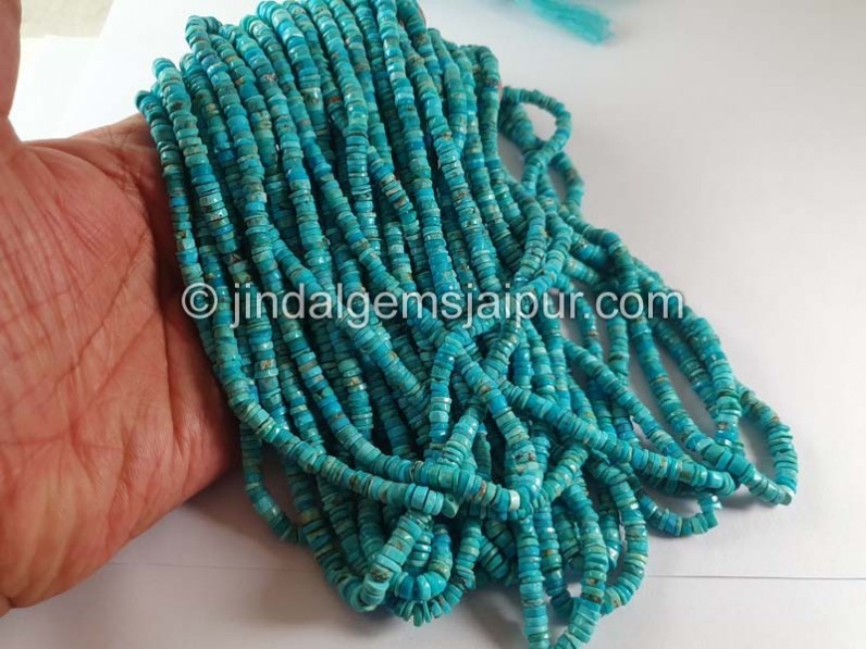 Turquoise Smooth Tyre Shape Beads