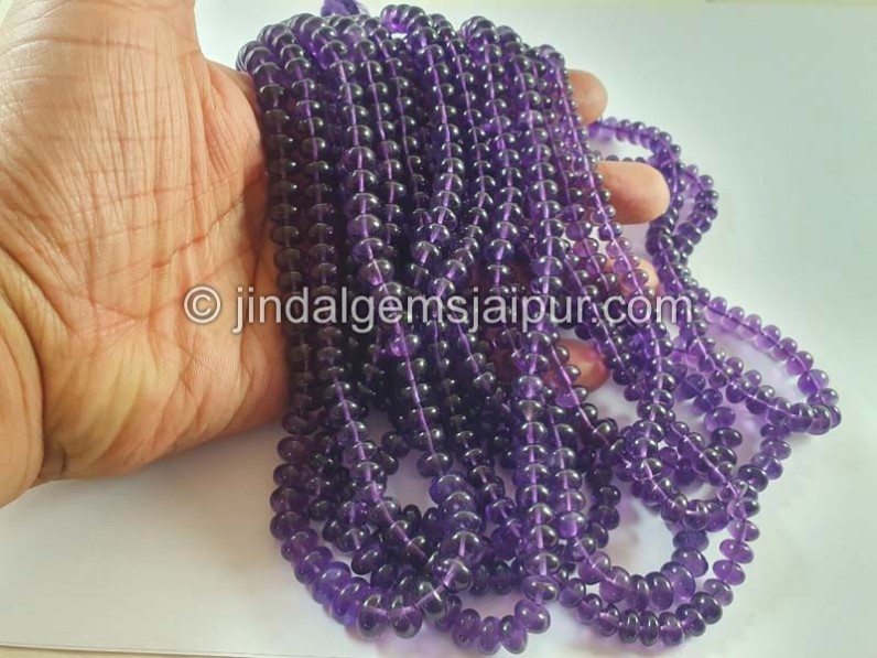 Amethyst Smooth Roundelle Beads