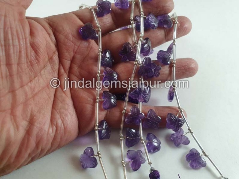 Amethyst Faceted Butterfly Beads