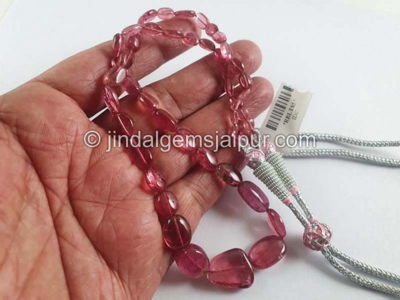 Rubellite Tourmaline Smooth Nuggets Beads