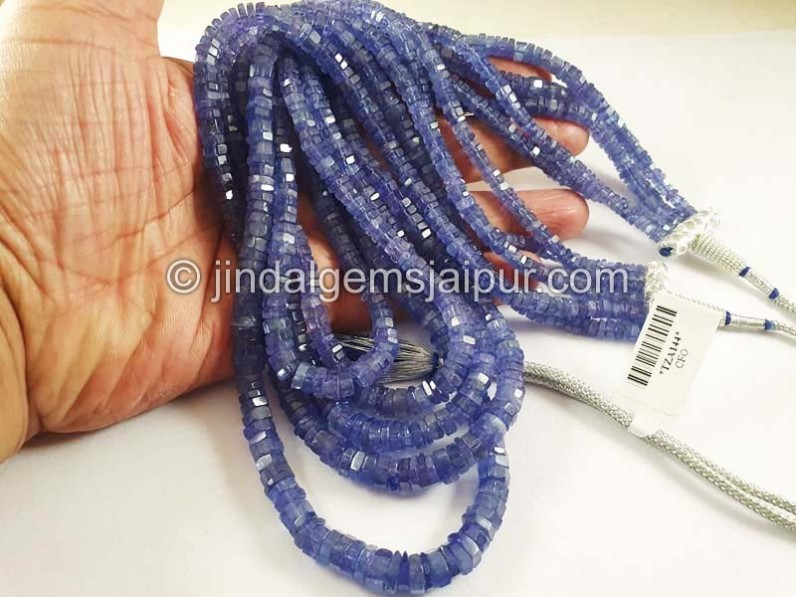 Tanzanite Step Cut Bolt Shape Beads