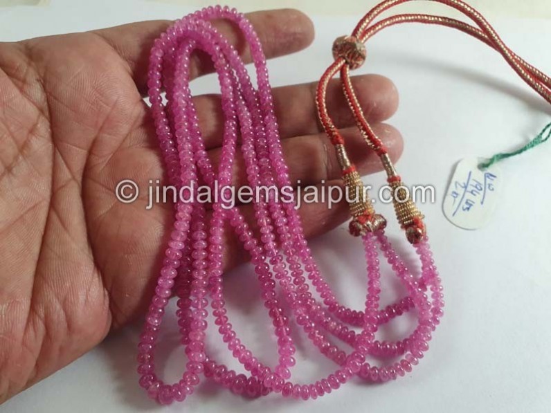 Ruby Smooth Roundelle Beads