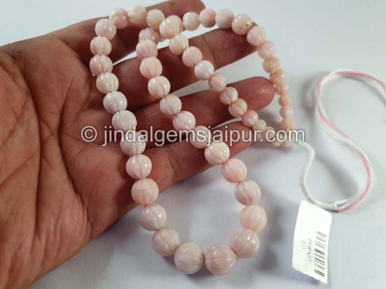 Pink Opal Carving Ball Beads