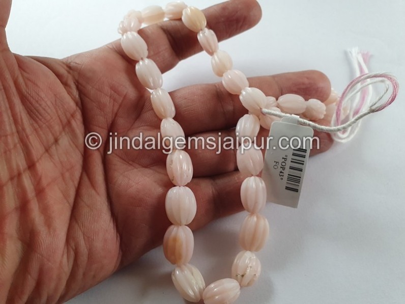 Pink Opal Carved Nuggets Beads