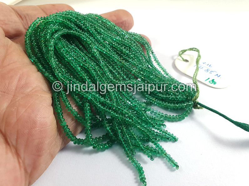 Emerald Smooth Roundelle Shape Beads