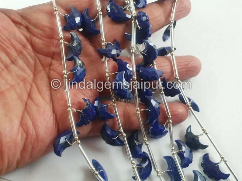 Lapis Faceted Eagle Beads