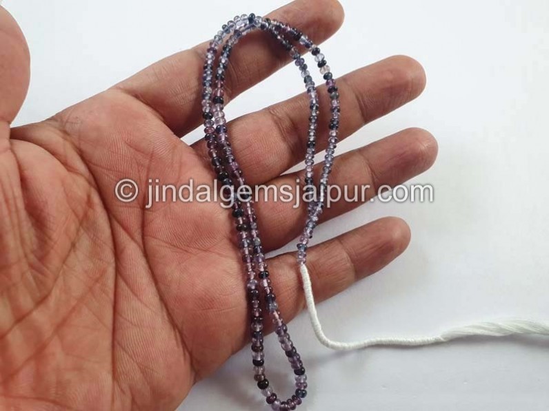 Multi Blue Spinel Smooth Roundelle Beads