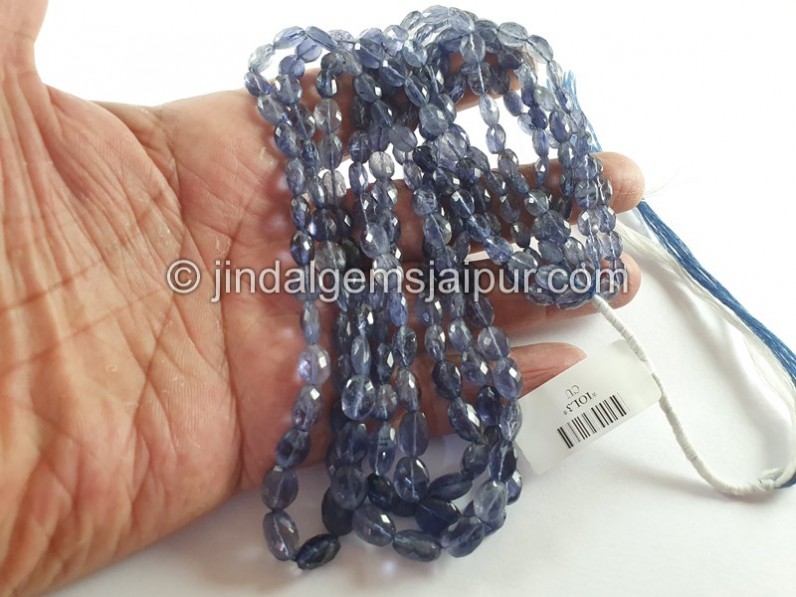 Iolite Shaded Faceted Oval Beads