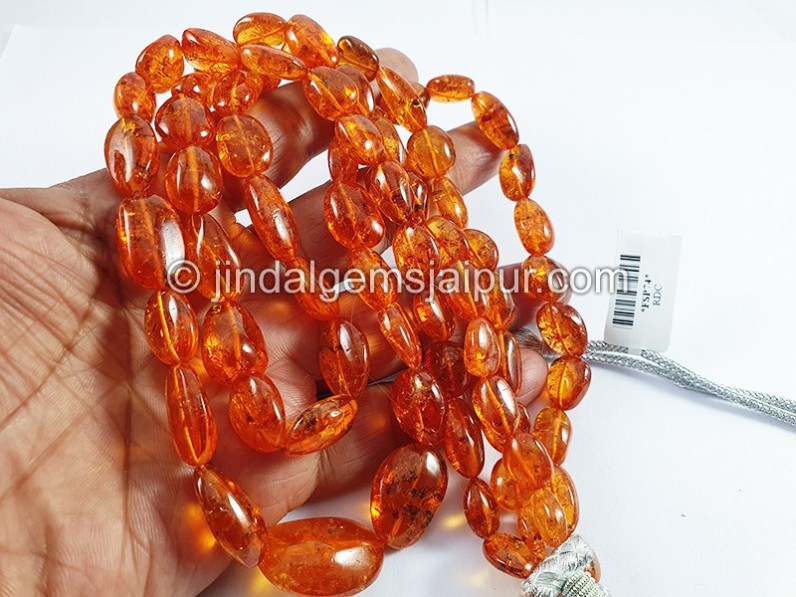 Mandarin Garnet Smooth Nuggets Beads