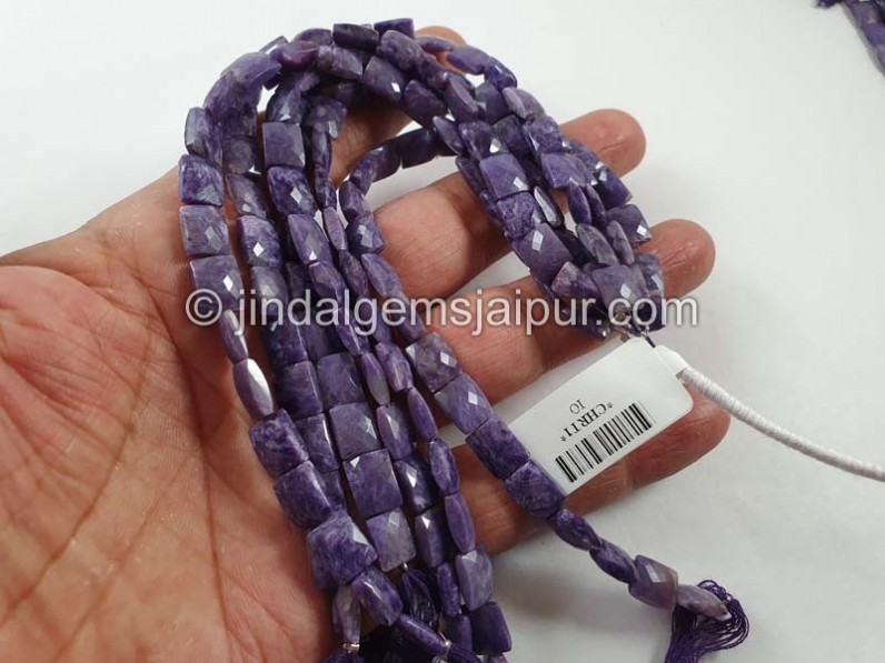 Charoite Faceted Chicklet Beads
