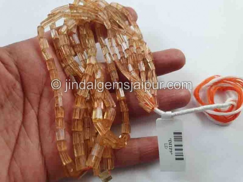 Imperial Topaz Faceted Pipe Beads
