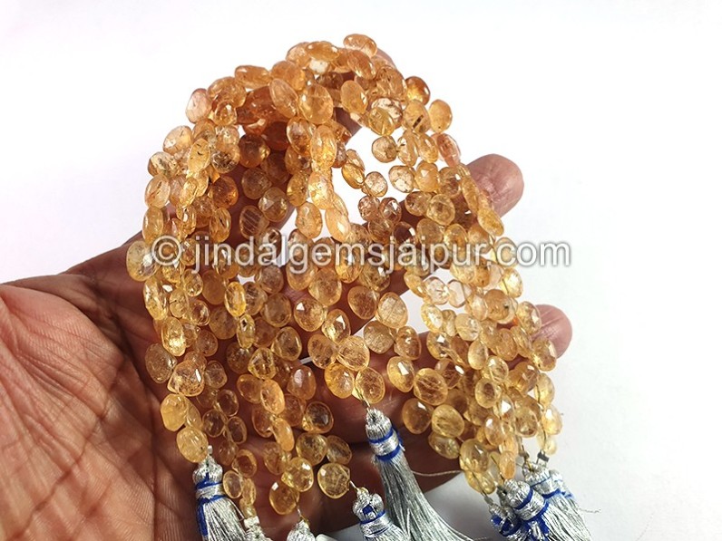 Imperial Topaz Faceted Heart Shape Beads