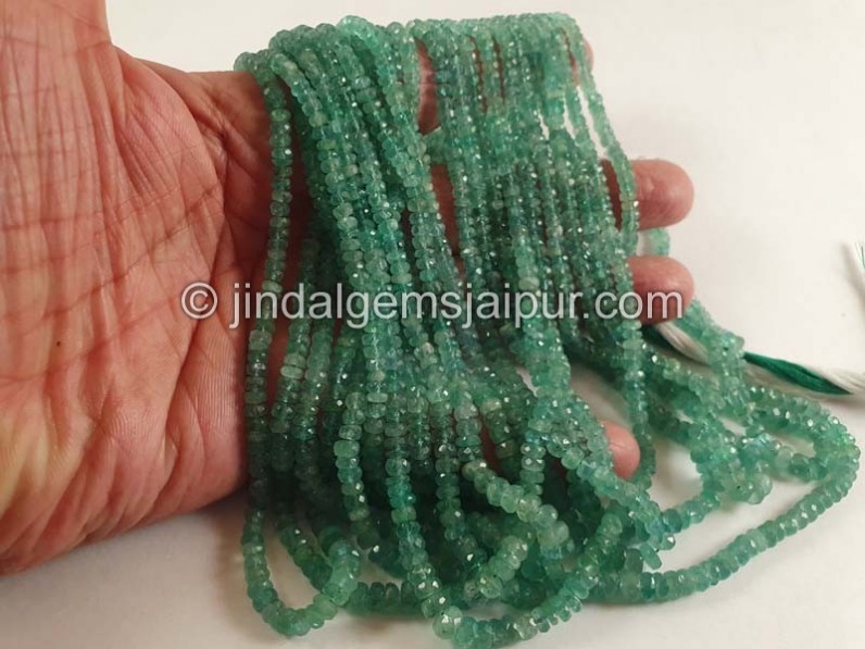 Emerald Faceted Roundelle Beads