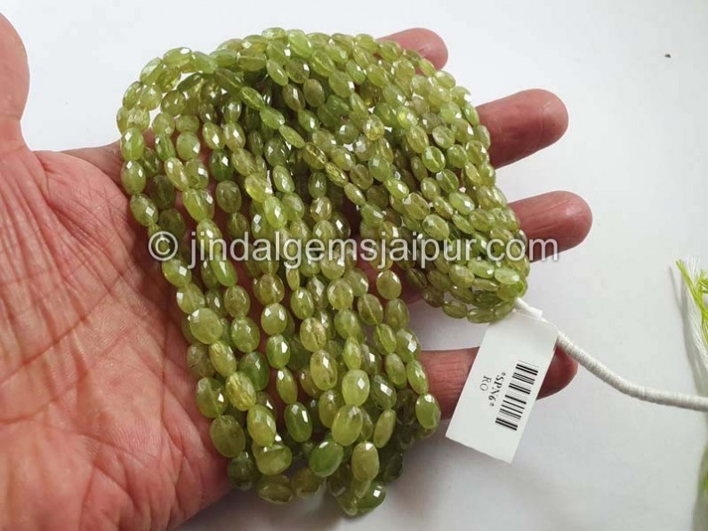 Sphene Faceted Oval Beads