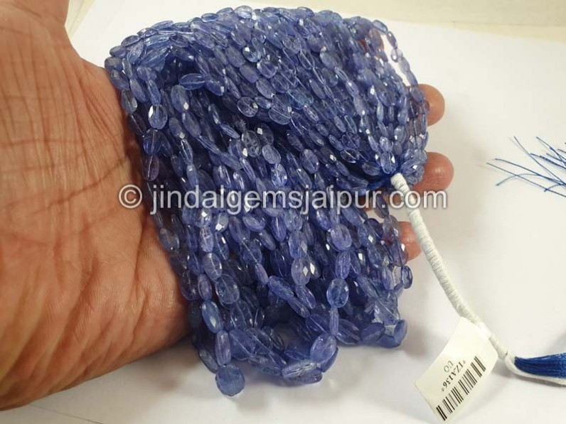 Tanzanite Faceted Oval Beads