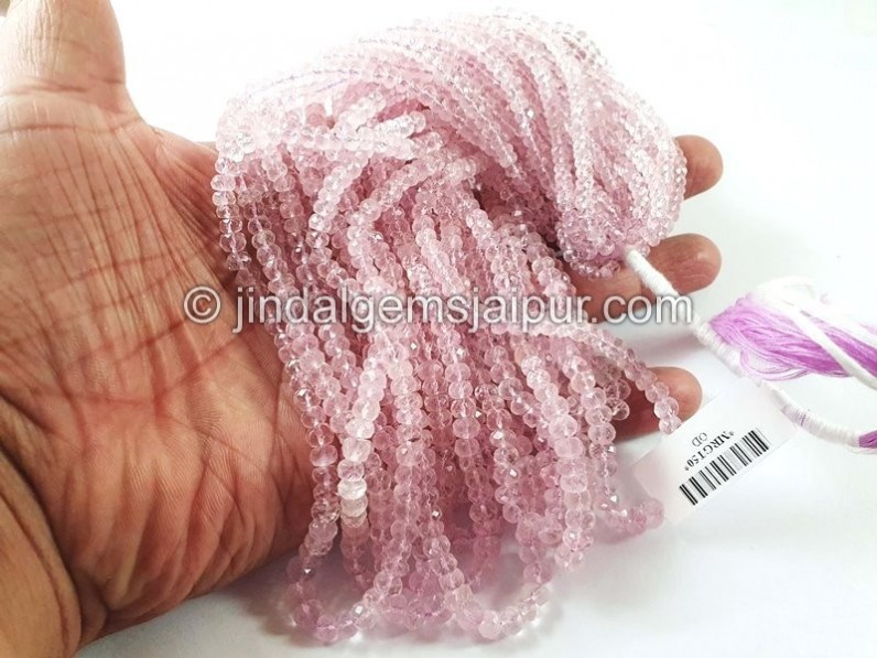 Morganite Faceted Roundelle Beads