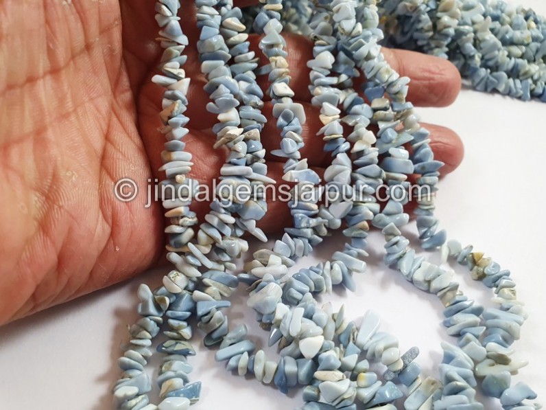 Blue Opal Smooth Chips Beads
