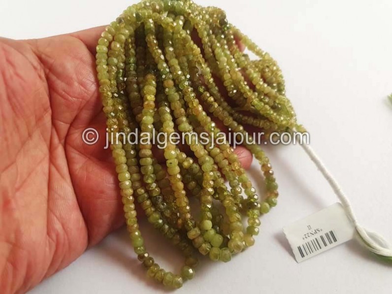 Sphene Shaded Faceted Roundelle Beads