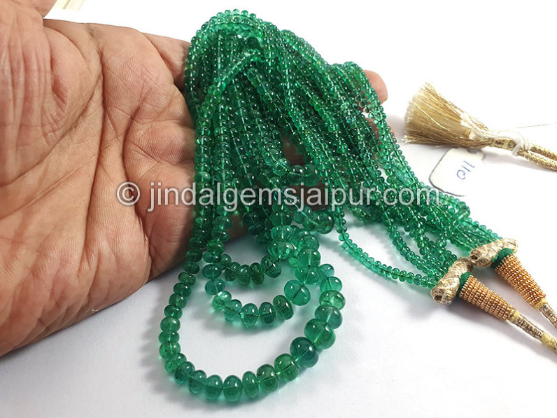 Emerald Smooth Roundelle Shape Beads