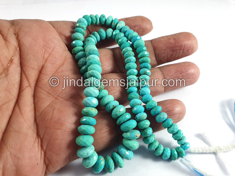 Turquoise Faceted Roundelle Shape Beads