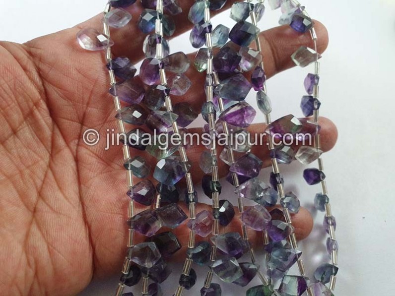 Fluorite Faceted Dolphin Pear Beads