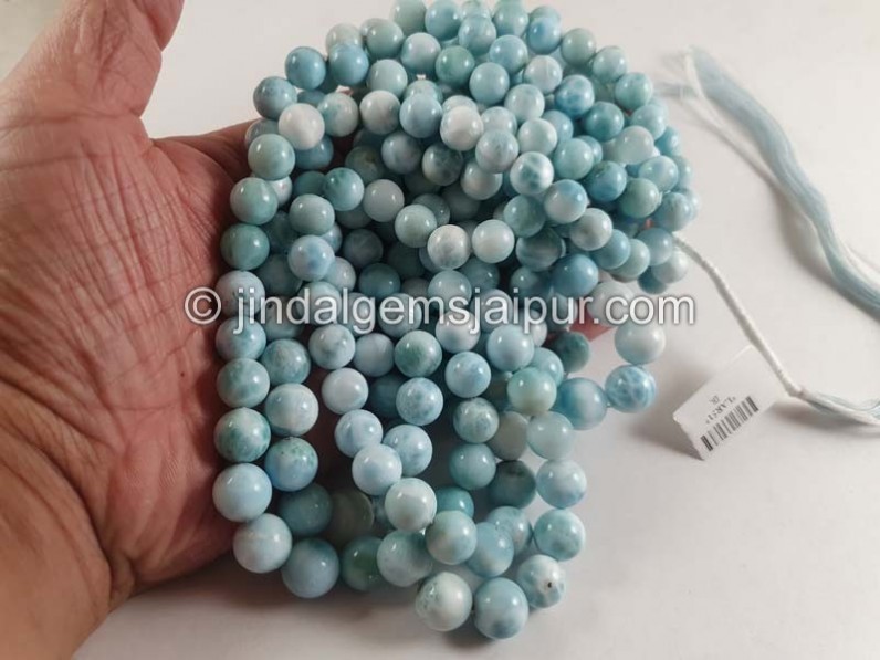 Larimar Smooth Balls Beads