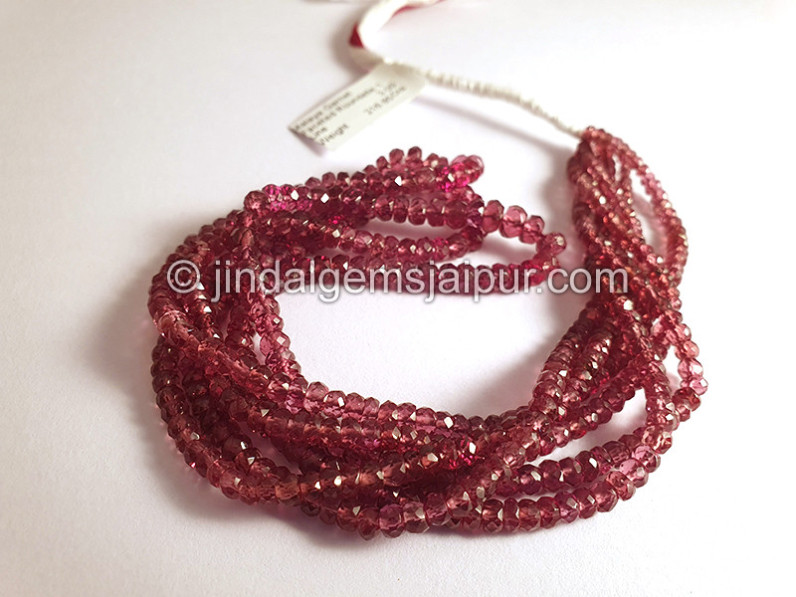 Malaya Garnet Faceted Roundelle Shape Beads