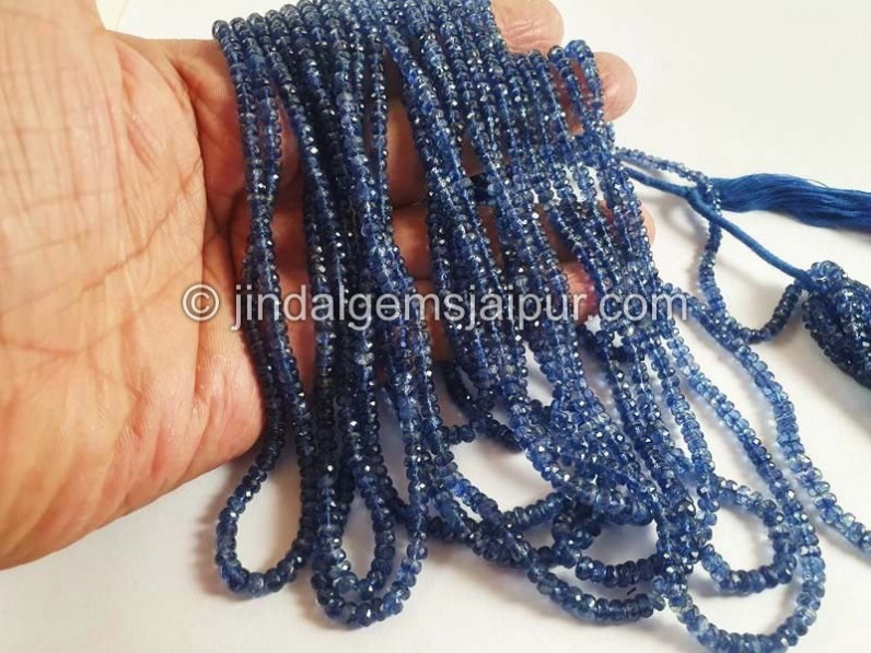 Kyanite Faceted Roundelle Beads