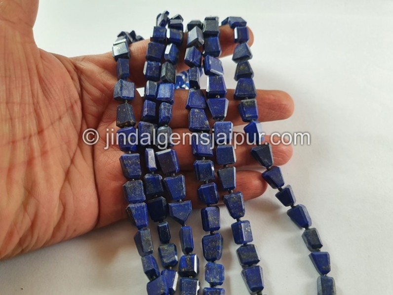 Lapis Faceted Nuggets Beads