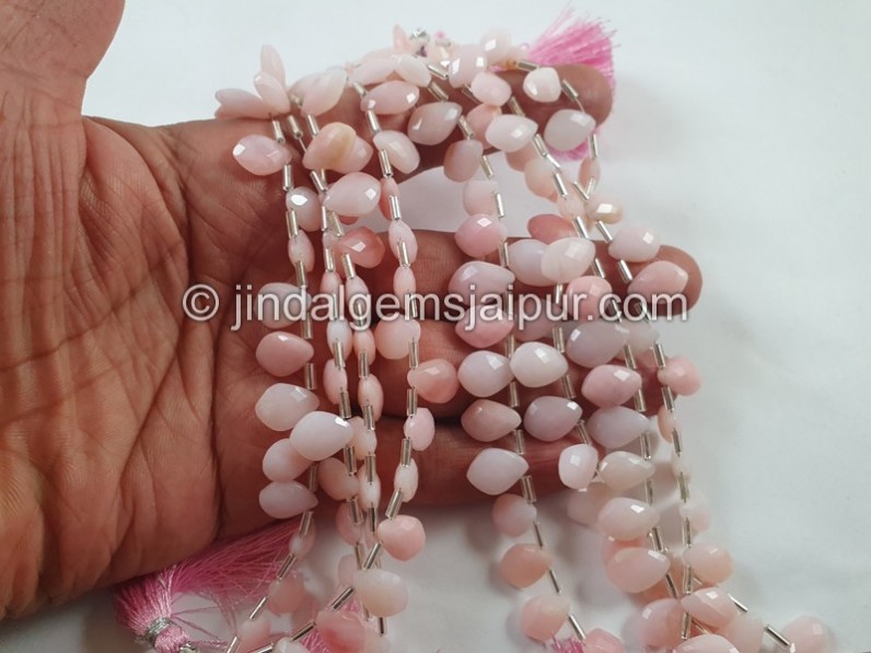 Pink Opal Shaded Faceted Dolphin Pear Beads