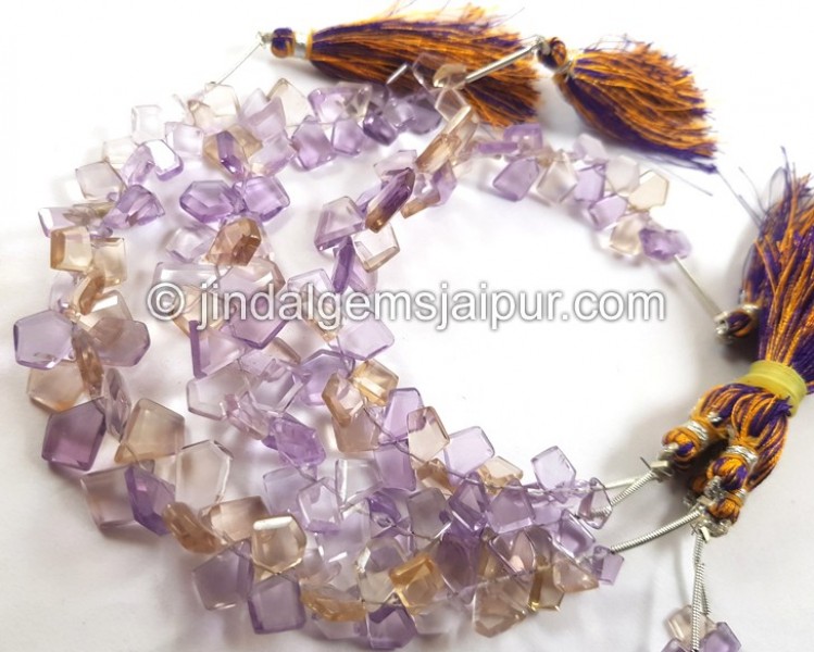 Ametrine Flat Slice Cut Beads