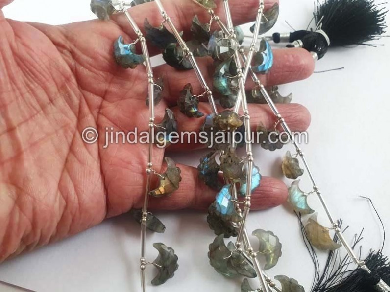 Labradorite Faceted Eagle Beads