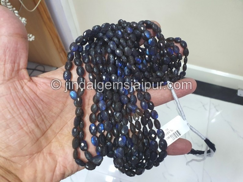 Labradorite Faceted Oval Beads