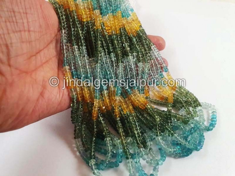 Multi Apatite Smooth Roundelle Beads