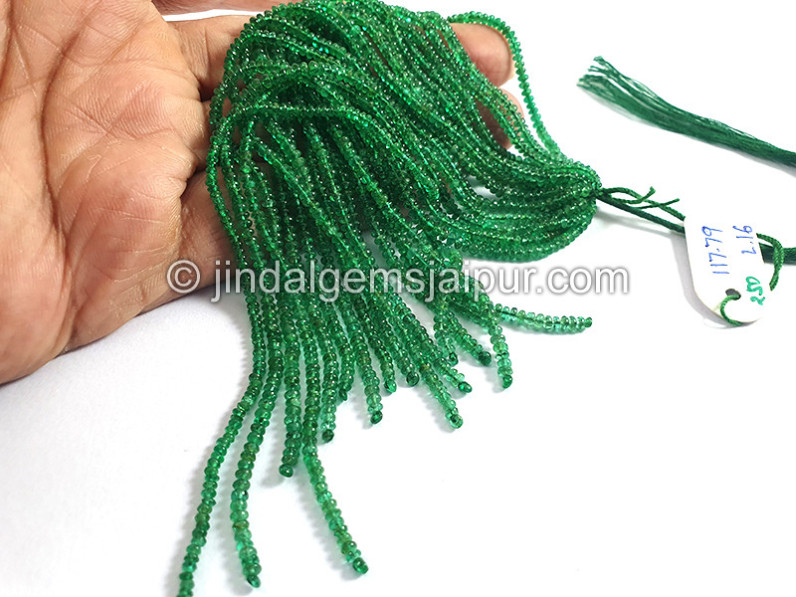 Emerald Smooth Roundelle Shape Beads