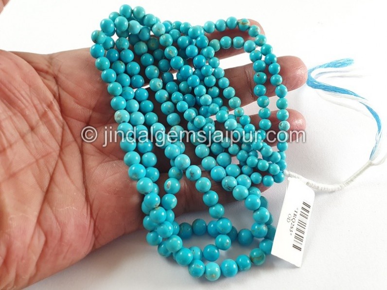 Turquoise Smooth Round Ball Shape Beads