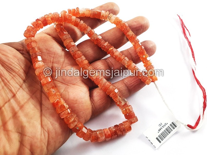 Sunstone Step Cut Bolt Shape Beads