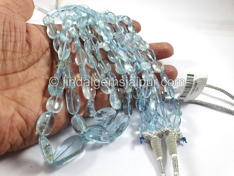 Aquamarine Smooth Nuggets Shape Beads