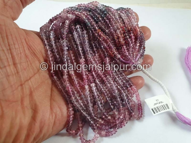 Multi Spinel Smooth Roundelle Beads