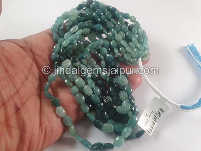 Grandidierite Shaded Faceted Oval Beads