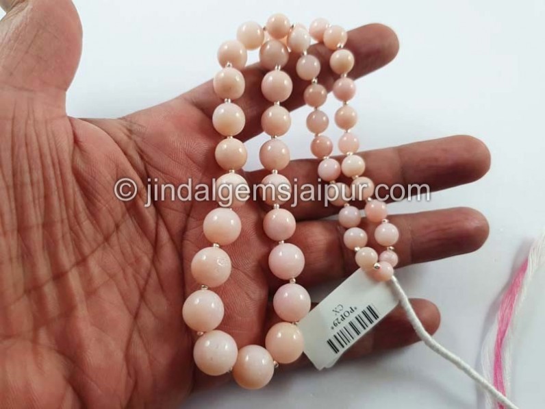 Pink Opal Smooth Round Ball Beads