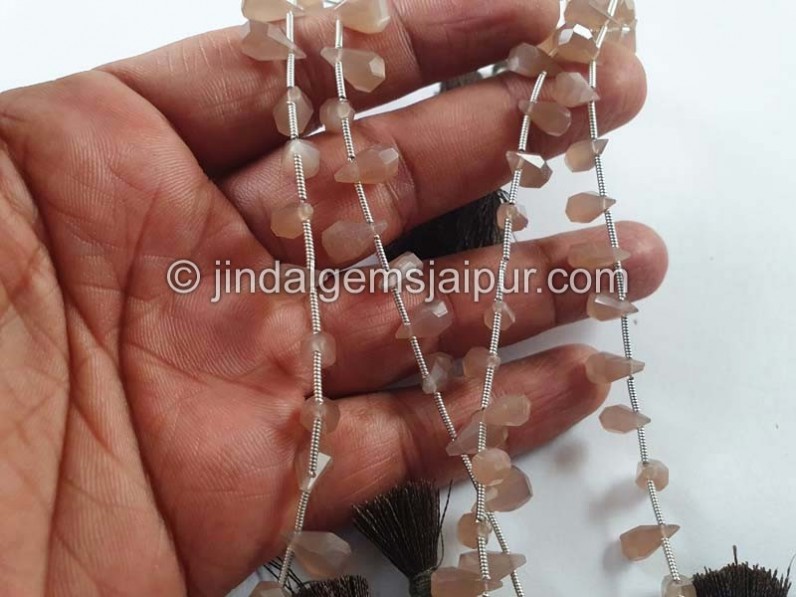 Chocolate Moonstone Fancy Cut Drops Beads