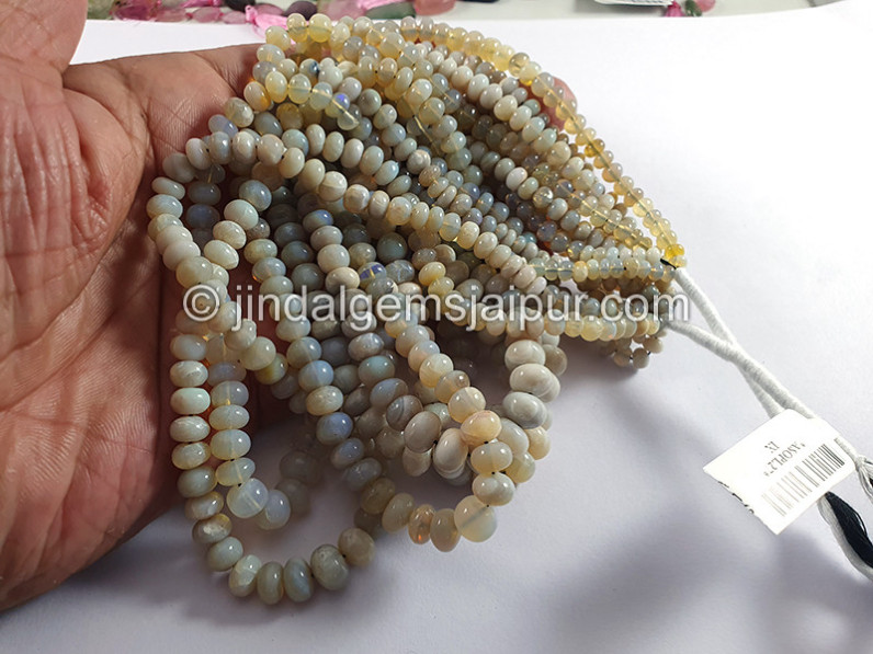 Australian Opal Smooth Roundelle Shape Beads