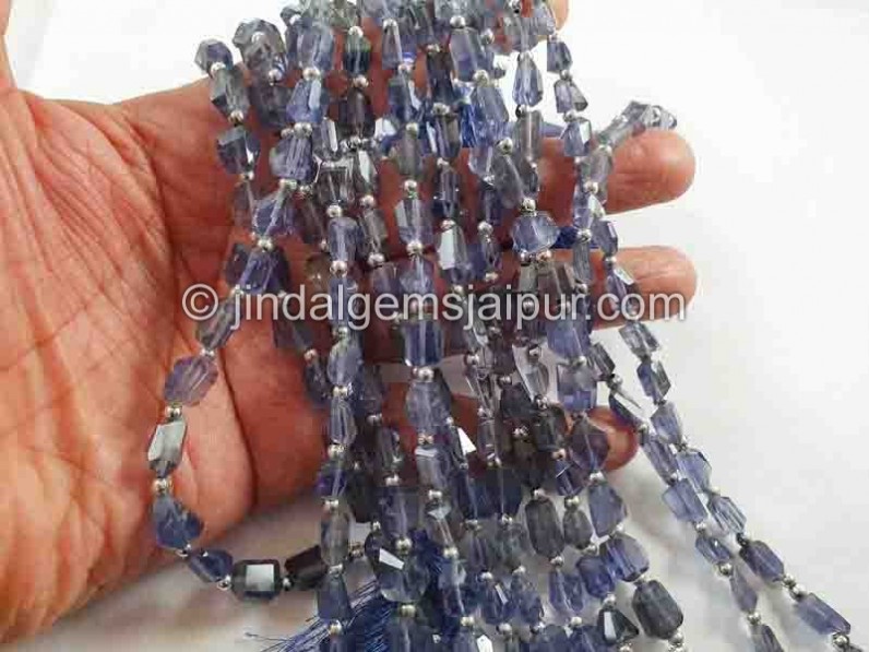 Iolite Faceted Nugget Beads